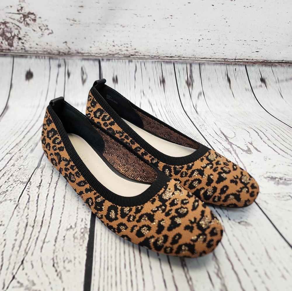 Sanctuary Brown Black Leopard Print Flats Size 8‎ 1/2